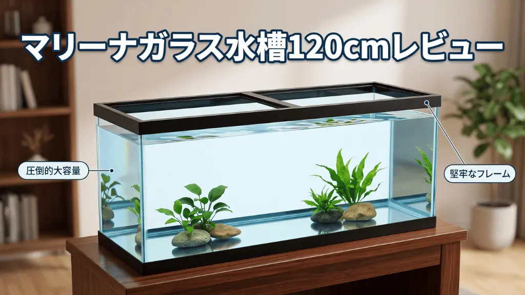 マリーナガラス水槽120cmレビュー！メリットとデメリットを解説