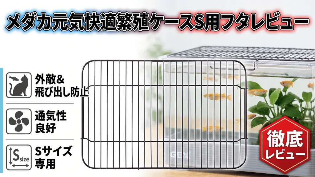 メダカ元気快適繁殖ケースS用フタレビュー！メリットとデメリットを解説