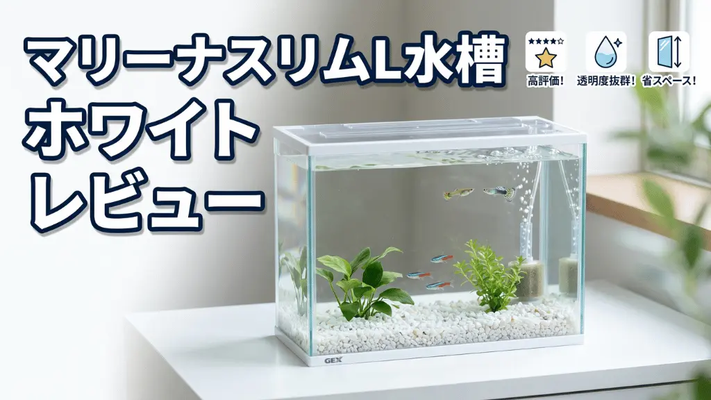 マリーナスリムL水槽ホワイトレビュー！メリットとデメリットを解説