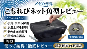 メダカ元気こもれびネット角型レビュー！メリットとデメリットを解説