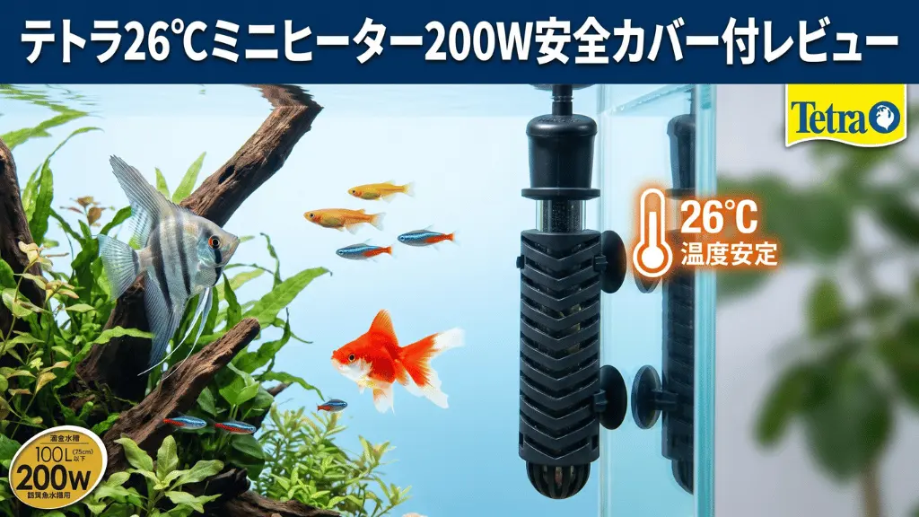テトラ26℃ミニヒーター200W安全カバー付レビュー！メリットとデメリットを解説
