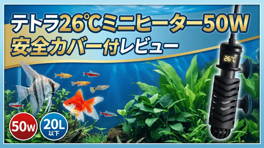 テトラ26℃ミニヒーター50W安全カバー付レビュー！メリットとデメリットを解説
