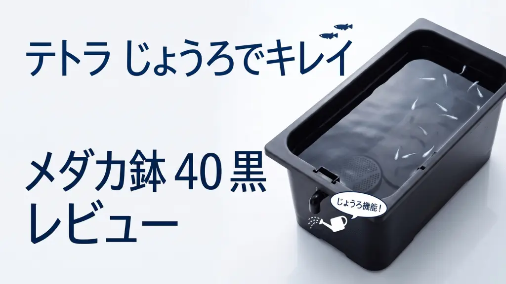 テトラじょうろでキレイメダカ鉢40黒レビュー！メリットとデメリットを解説