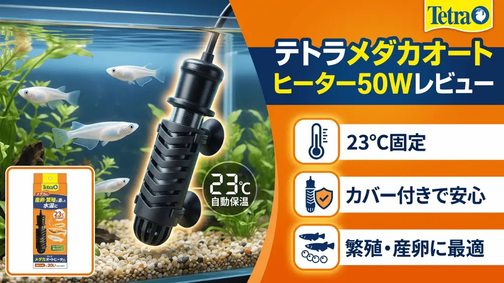テトラメダカオートヒーター50Wレビュー！メリットとデメリットを解説