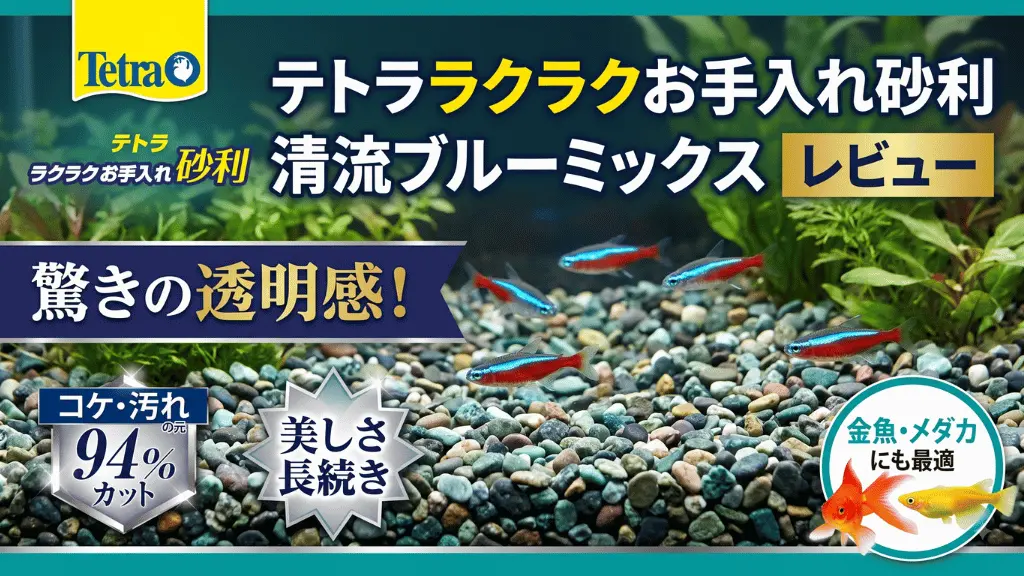 テトララクラクお手入れ砂利清流ブルーミックスレビュー！メリットとデメリットを解説