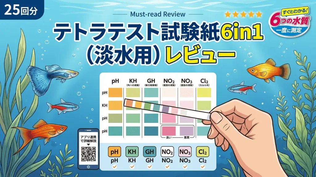 テトラテスト試験紙6in1（淡水用）レビュー！メリットとデメリットを解説