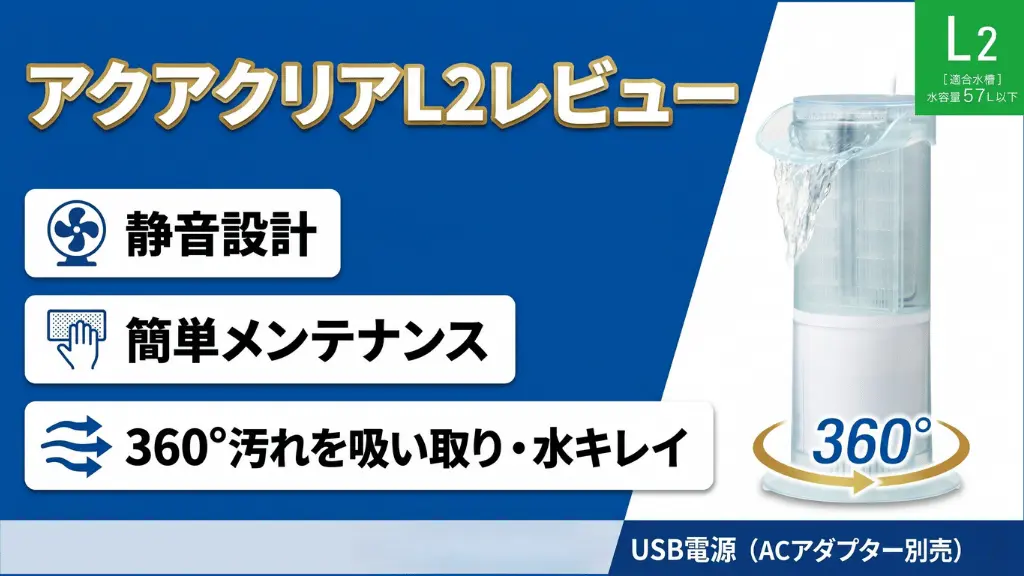 アクアクリアL2レビュー！メリットとデメリットを解説
