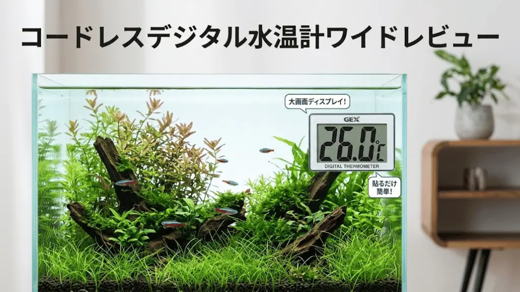 コードレスデジタル水温計ワイドレビュー！メリットとデメリットを解説