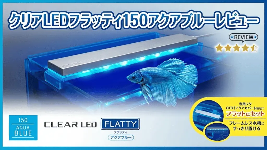 クリアLEDフラッティ150アクアブルーレビュー！メリットとデメリットを解説